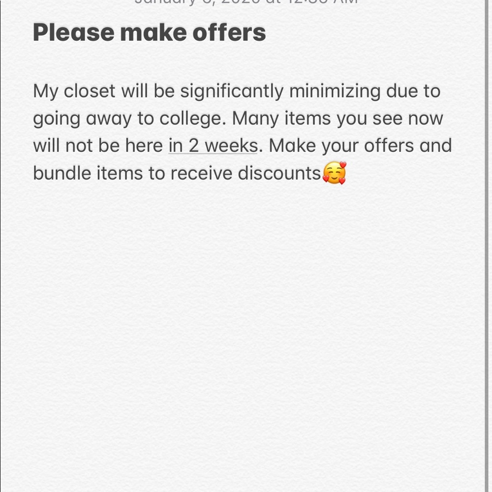 Update:Closet Clearout